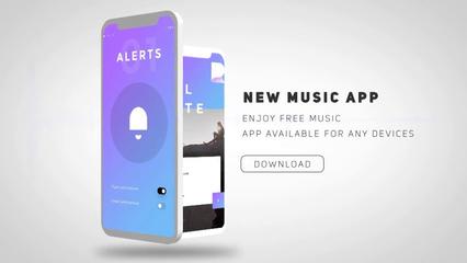 AE模板 時(shí)尚音樂(lè)APP應(yīng)用軟件界面介紹模板與素材解析